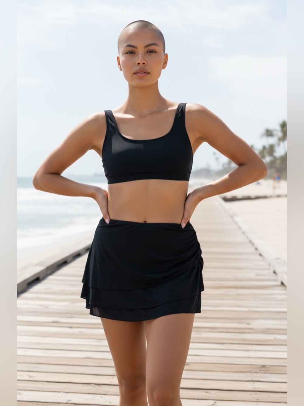 JoyLab Black Skirt Set